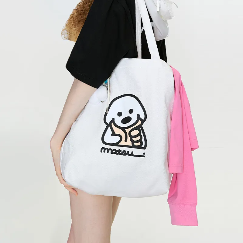 Guuka X Matsui Collaboration Collection Canvas Bag, Shoulder Bag Regular Unisex Ecru-4