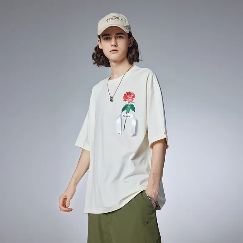 Guuka Short Sleeved T Shirts Unisex Cream White-7