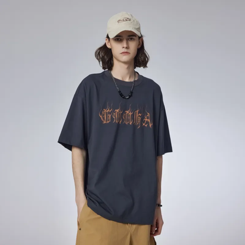 Guuka Short Sleeved T Shirts Men's Dark Gray-6