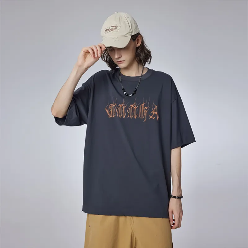 Guuka Short Sleeved T Shirts Men's Dark Gray-5