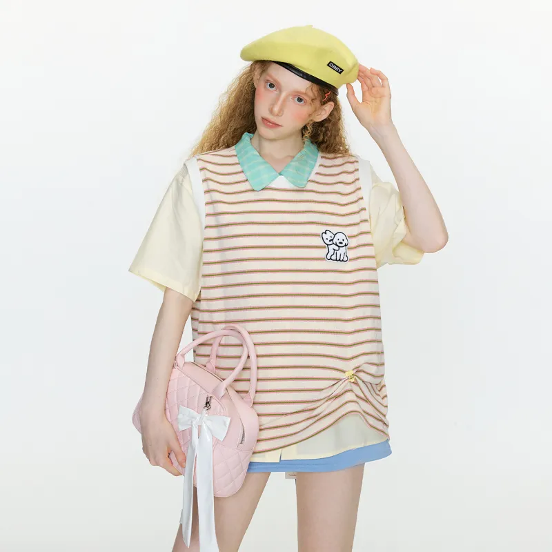 Guuka x Matsui Tank Tops Unisex Pink-6