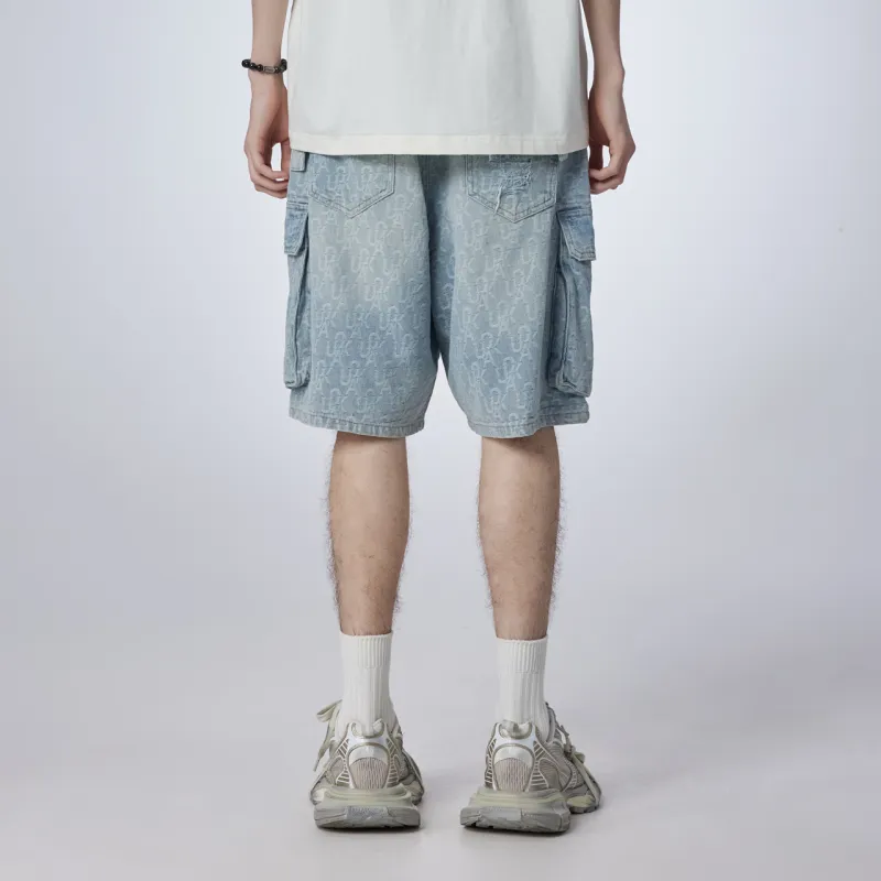 Guuka Denim Shorts Men Denim Blue-7