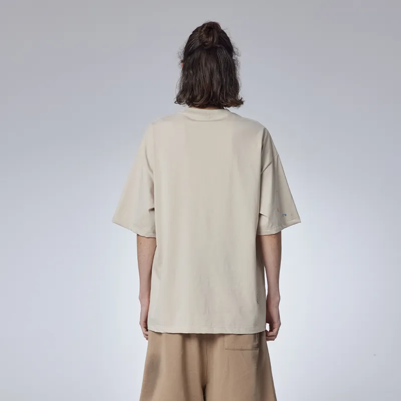 Guuka Short Sleeved T Shirts Unisex Light Khaki-2