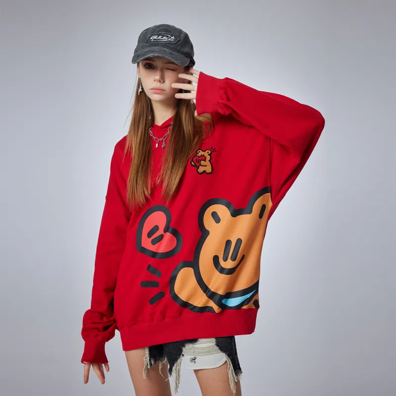 Guuka Bear Embroidered Hoodie Unisex-34