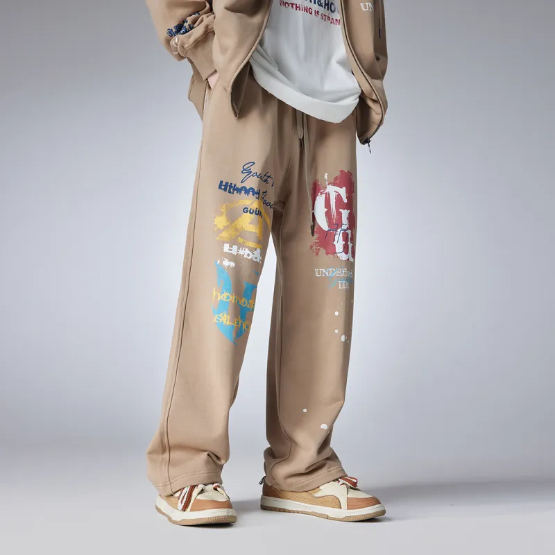 Guuka Casual Pants Men Khaki-5