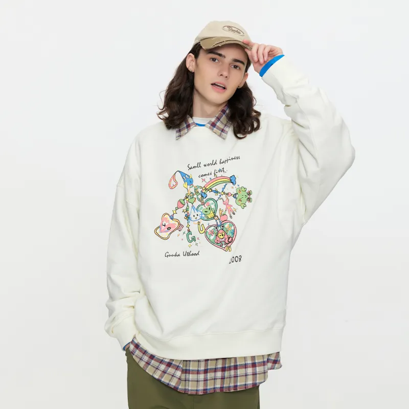Guuka Sweatshirt Unisex Cream White-2
