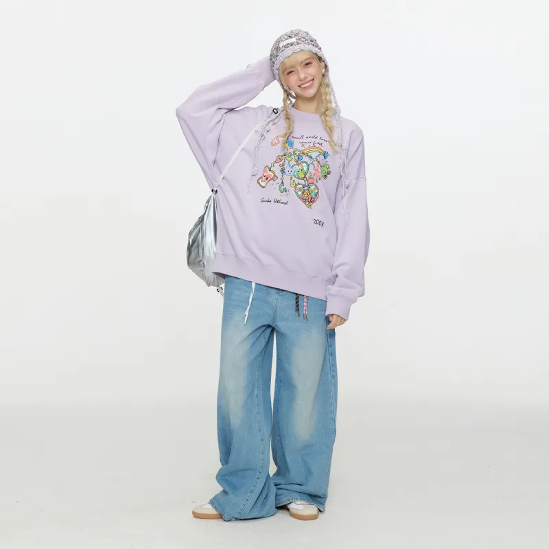 Guuka Sweatshirt Unisex Light Purple-6
