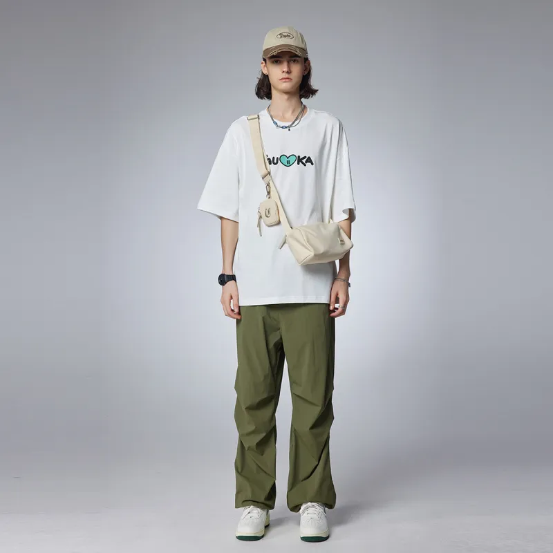 Guuka x AGAHO Short Sleeved T Shirts Men's Black-19