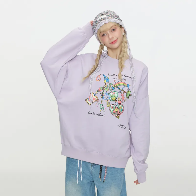 Guuka Sweatshirt Unisex Light Purple-4