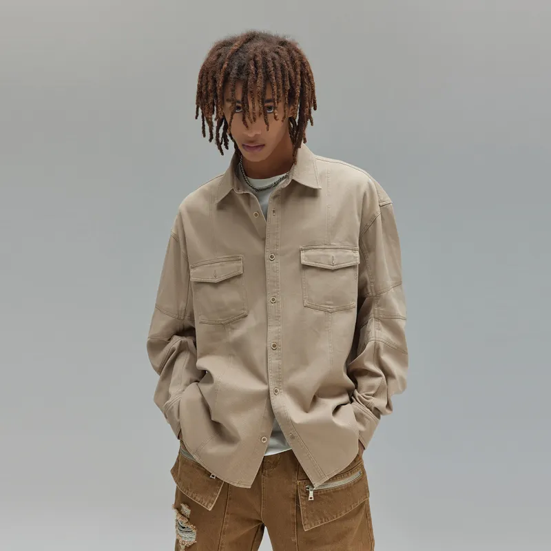 Guuka Shirts Men Khaki-7