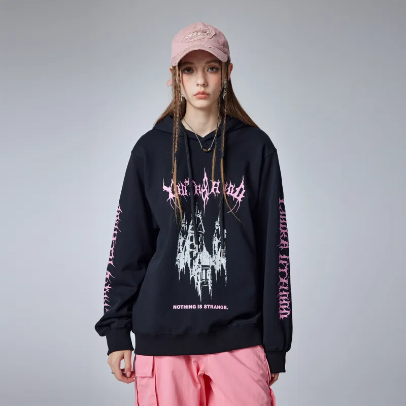 Guuka Gothic Style Heavyweight 100% Cotton Sweatshirt Unisex Black-8