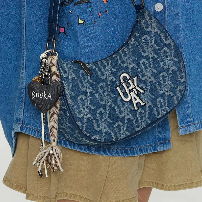 Guuka Denim Twisted Rope Acrylic Keychains Unisex-5