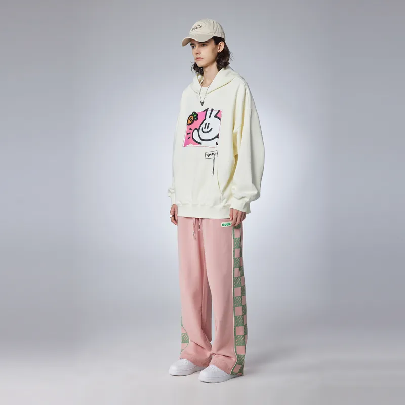 Guuka Casual Pants Unisex Pink-3