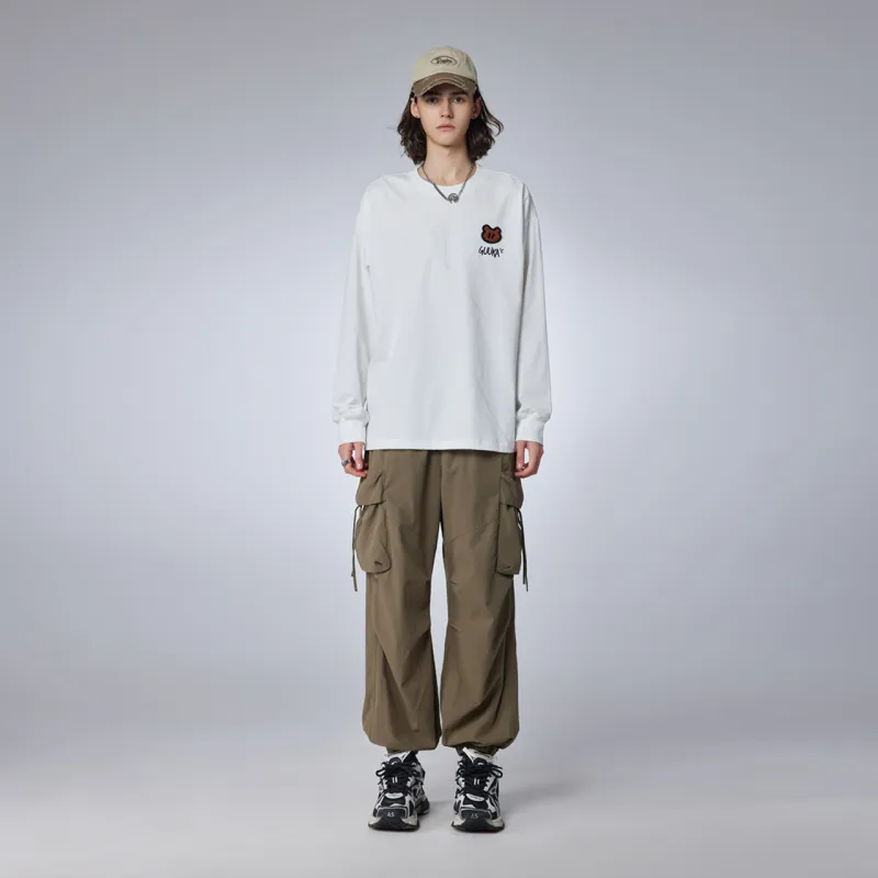 Guuka x AGAHO Long Sleeved T Shirt Unisex White-6