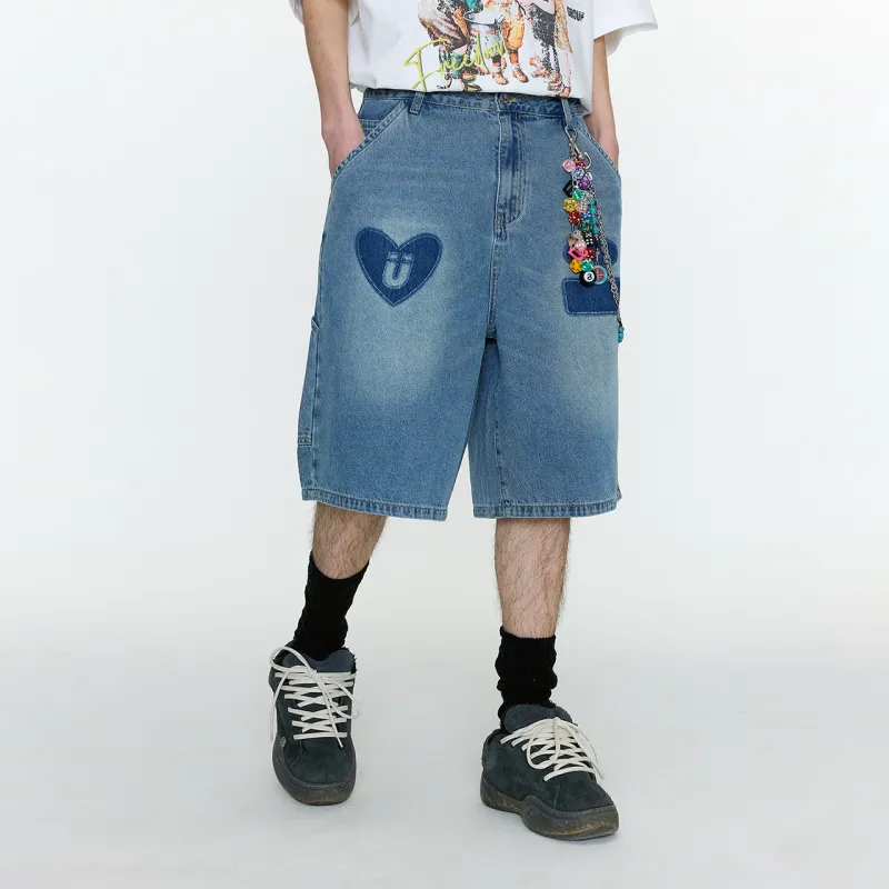 Guuka Denim Shorts Men Blue-6