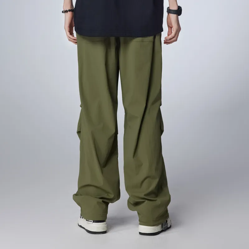 Guuka Casual Pants Unisex Army Green-5