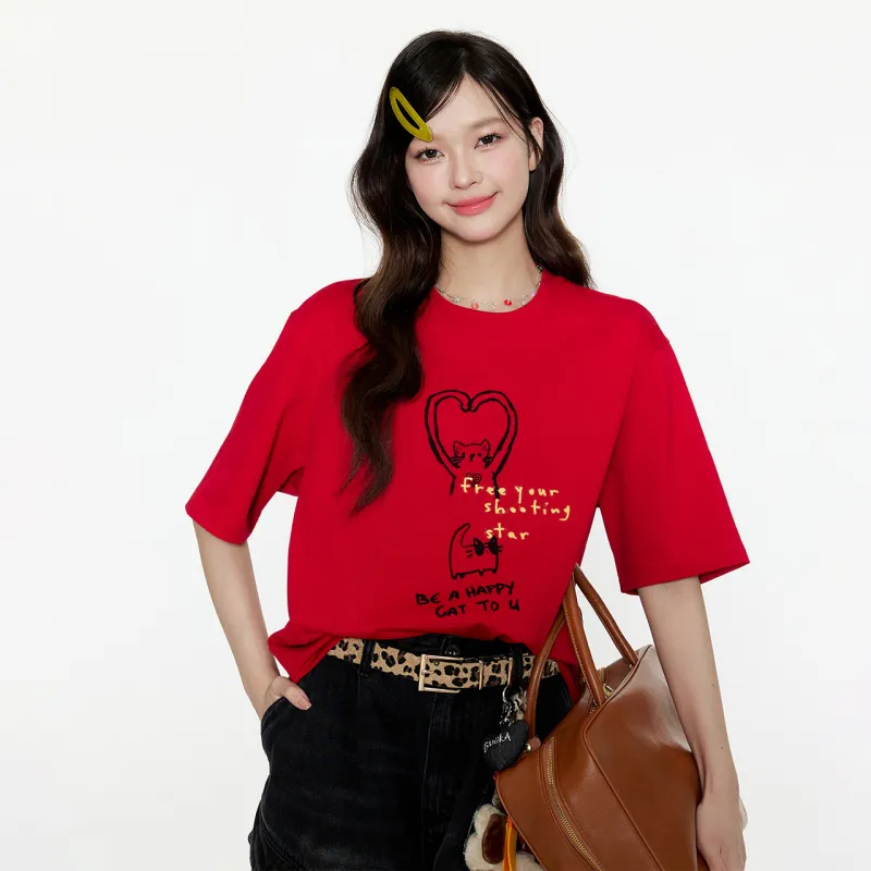 Guuka T Shirt Unisex Equestrian Red-6
