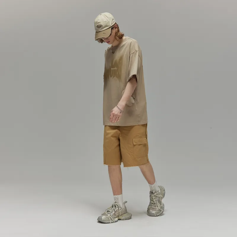 Guuka Short Sleeved T Shirts Men's Khaki-3