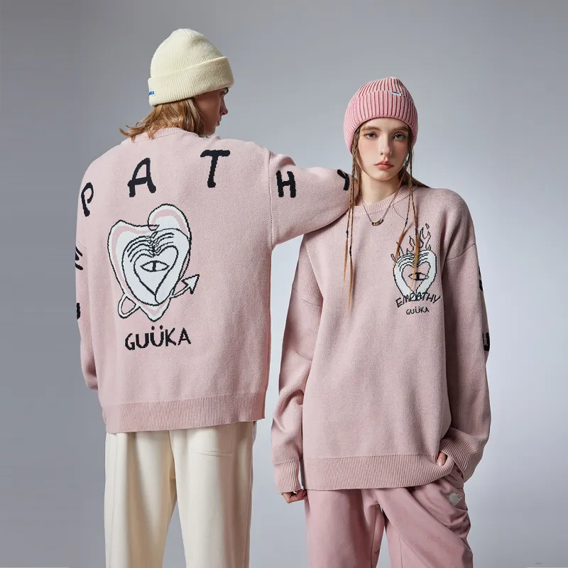 Guuka Sweaters Unisex Pink-2