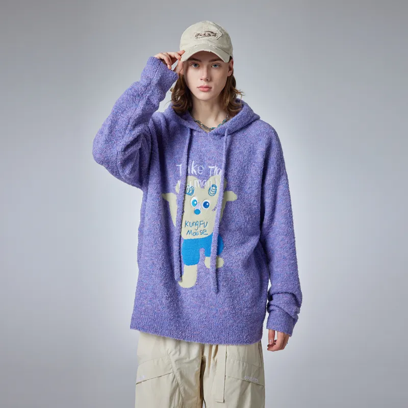 Guuka Sweaters Unisex Purple-4