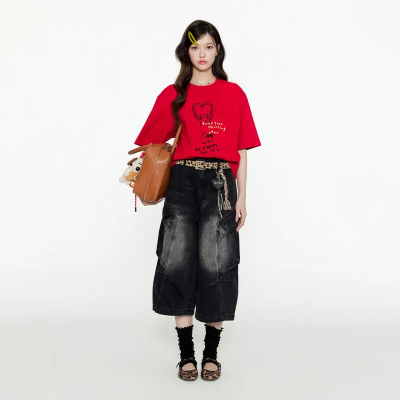 Guuka T Shirt Unisex Equestrian Red-4