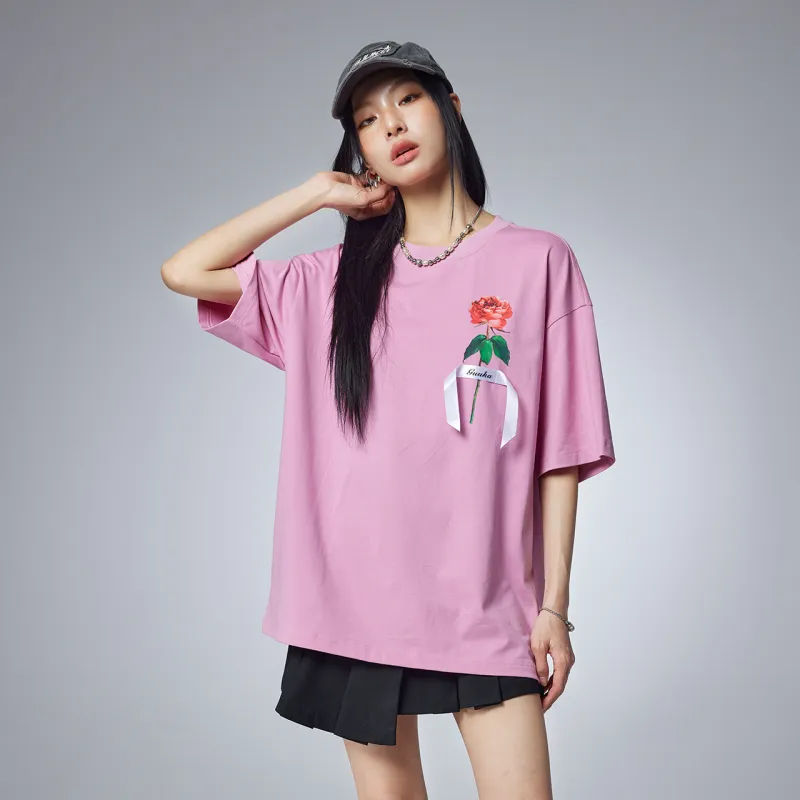 Guuka Short Sleeved T Shirts Unisex Cream White-24