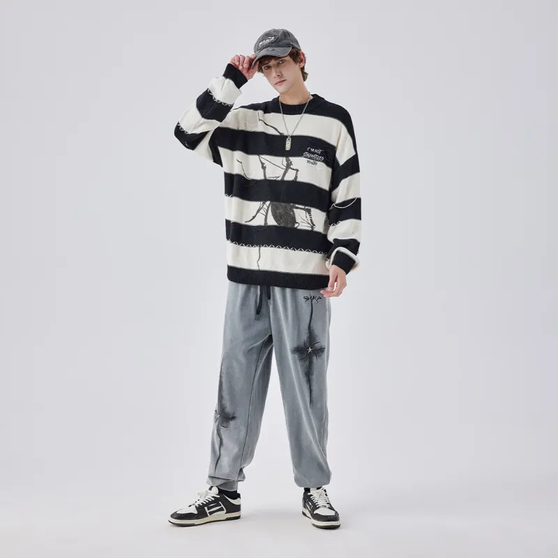 Guuka Knitted Sweatpants Men Concrete Gray-4
