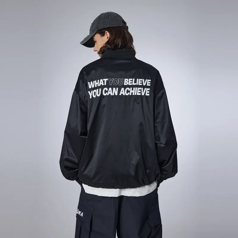 Guuka Baseball Jacket Unisex Black-6