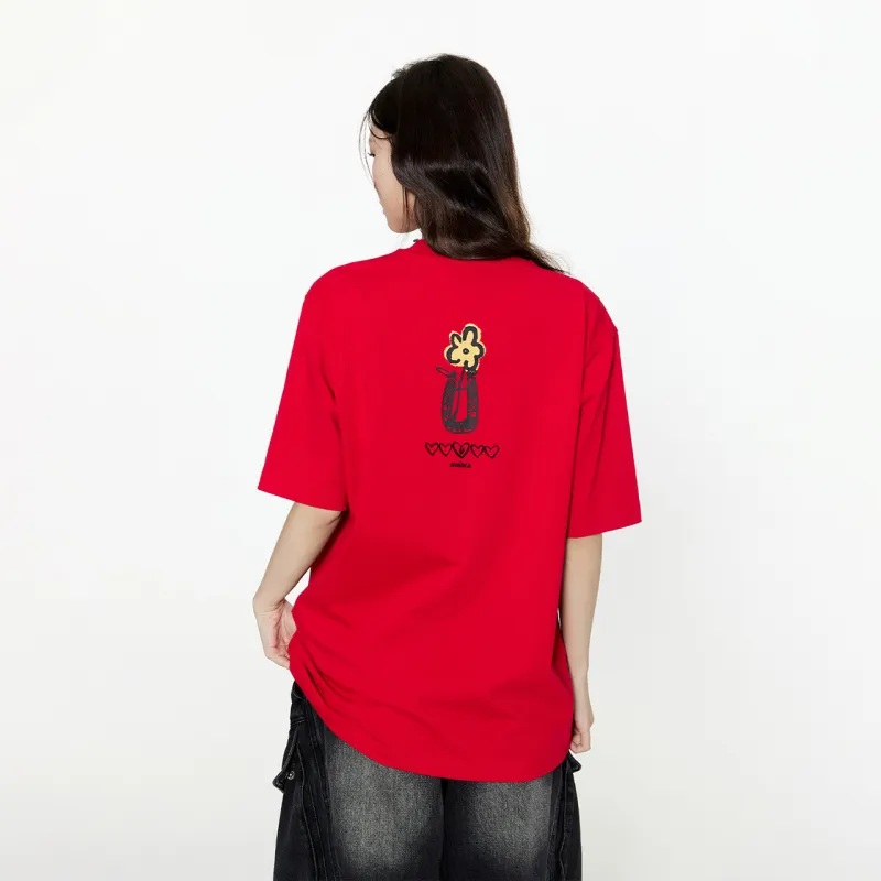 Guuka T Shirt Unisex Equestrian Red-3