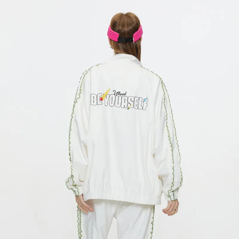Guuka Jackets Coats Unisex Cream White-2