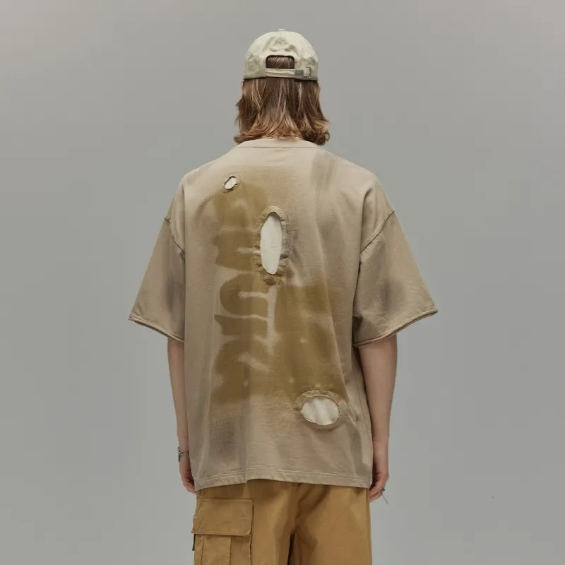 Guuka Short Sleeved T Shirts Men's Khaki-7