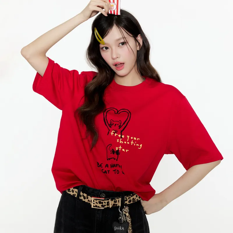 Guuka T Shirt Unisex Equestrian Red-2