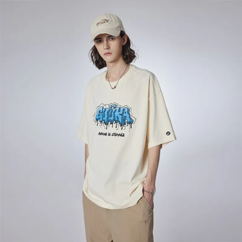 Guuka Short Sleeved T Shirts Men's Custard-7