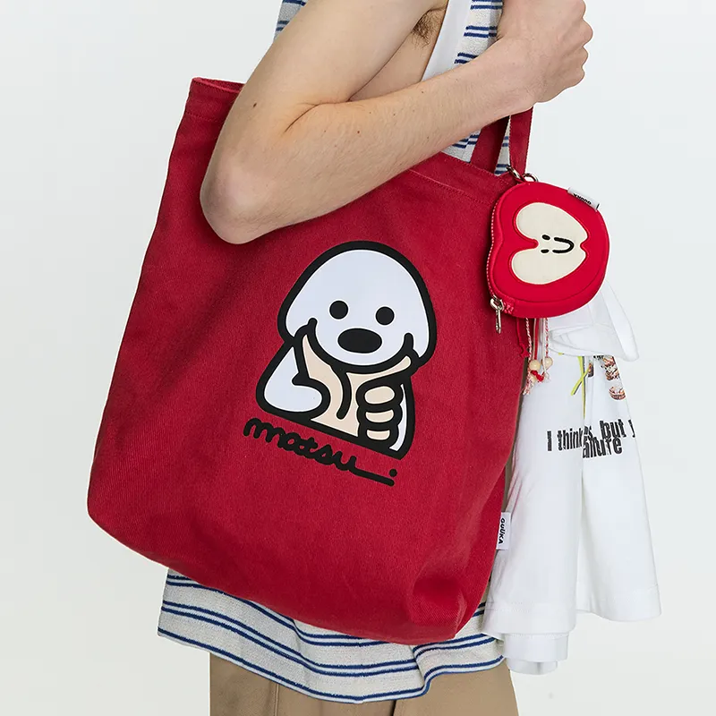 Guuka X Matsui Collaboration Collection Cotton Canvas Bag, Shoulder Bag Regular Unisex Multicolor-3