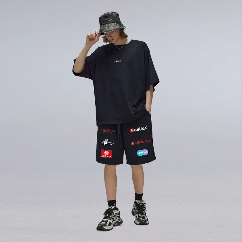 Guuka Knee Length Pants Men's Black-2