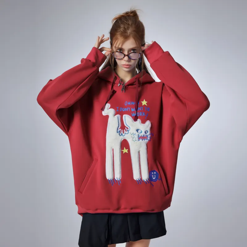 Guuka Sweatshirts Unisex Red-6