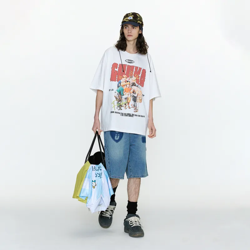Guuka Denim Shorts Men Blue-7