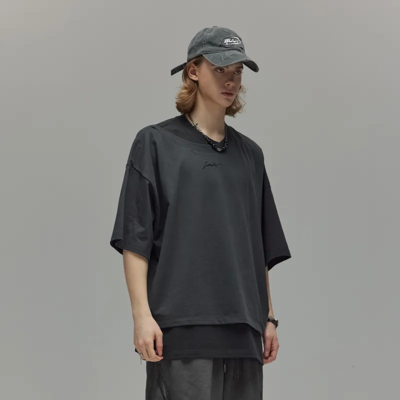 Guuka Short Sleeved T Shirts Men's Black-7