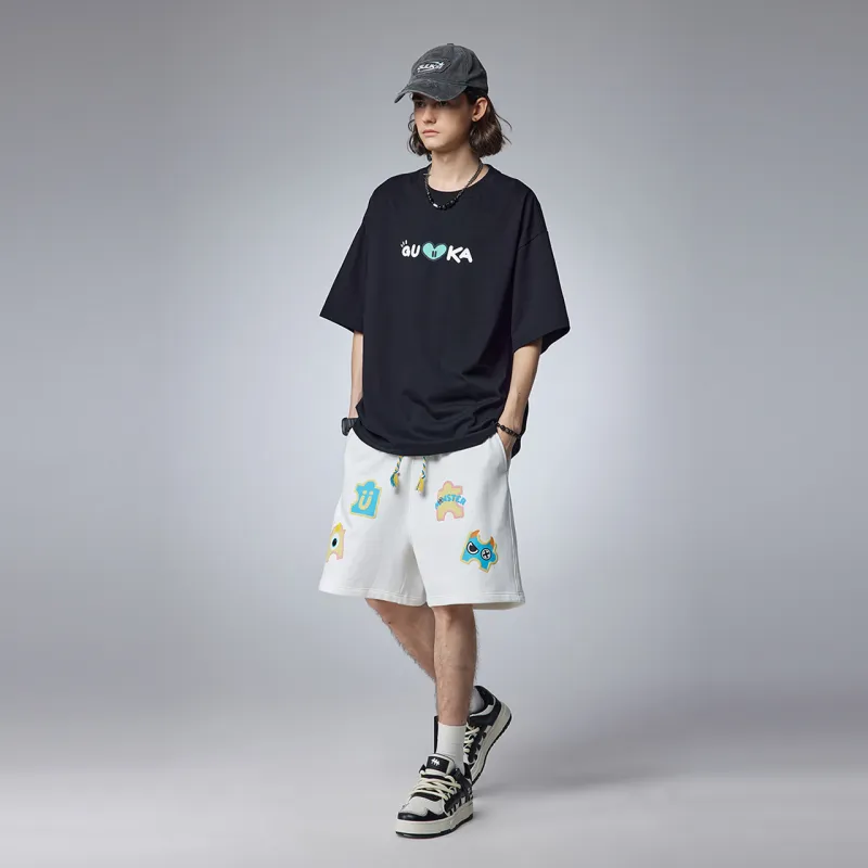 Guuka x AGAHO Short Sleeved T Shirts Men's Black-3