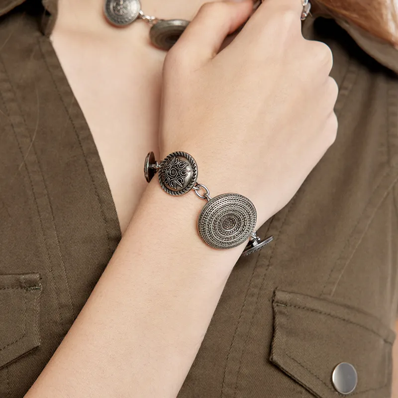 Guuka Stainless Steel Bracelets Unisex Silver-3