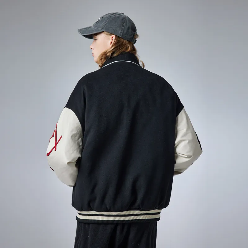 Guuka Baseball Jacket Unisex Black-9