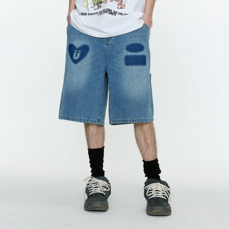 Guuka Denim Shorts Men Blue-2
