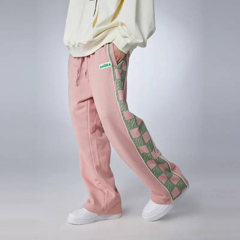 Guuka Casual Pants Unisex Pink-4