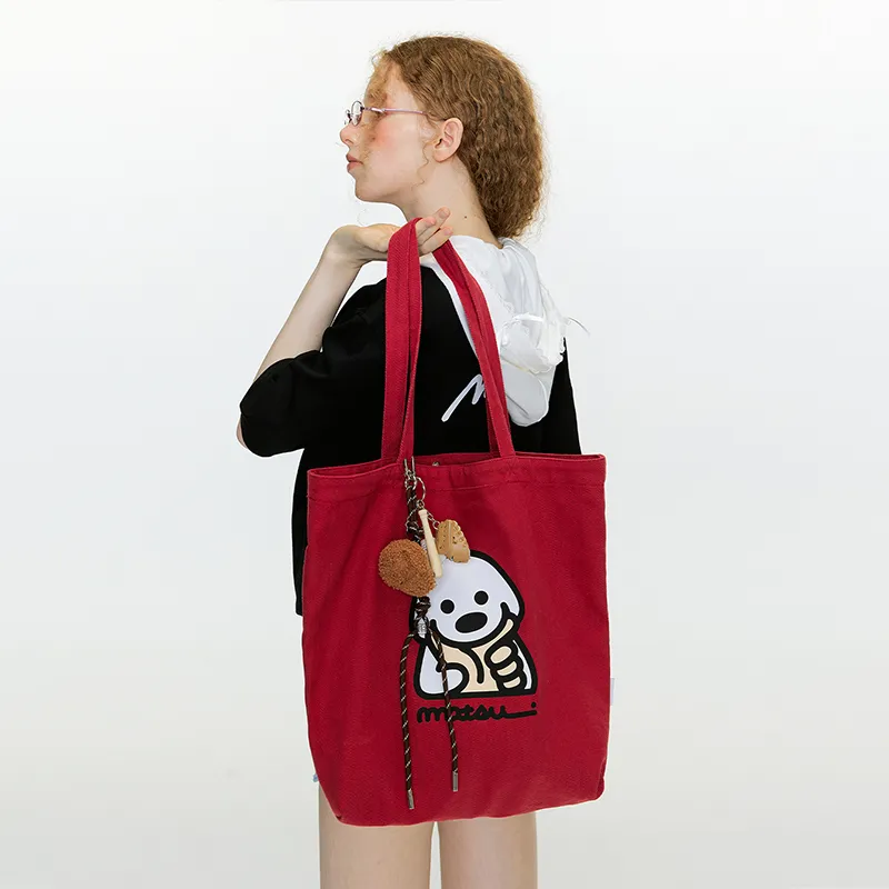Guuka X Matsui Collaboration Collection Cotton Canvas Bag, Shoulder Bag Regular Unisex Multicolor-5