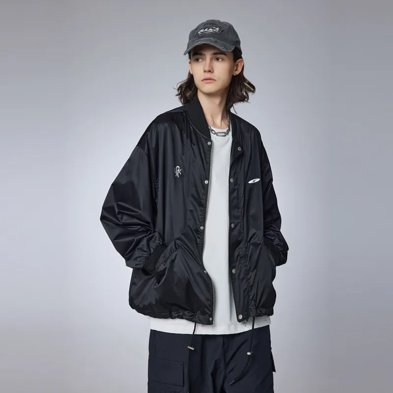 Guuka Baseball Jacket Unisex Black-7