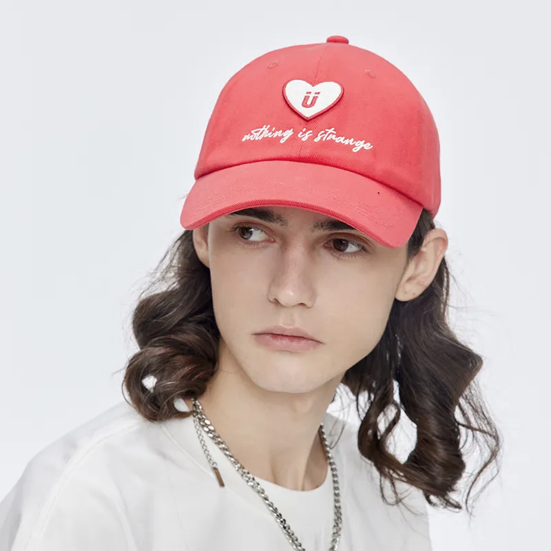Guuka Cotton Baseball Caps Unisex Red-5