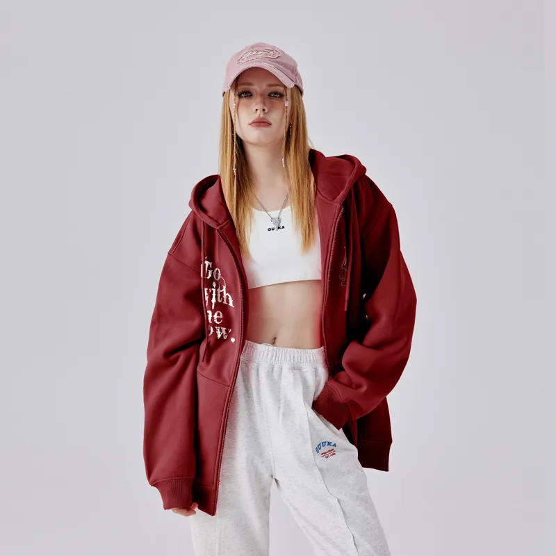 Guuka Sweatshirts Unisex 2 Pack Dark Red-5