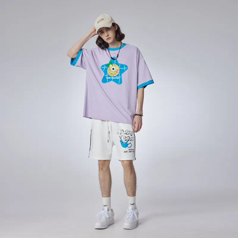Guuka Short Sleeved T Shirts Unisex Light Purple-6
