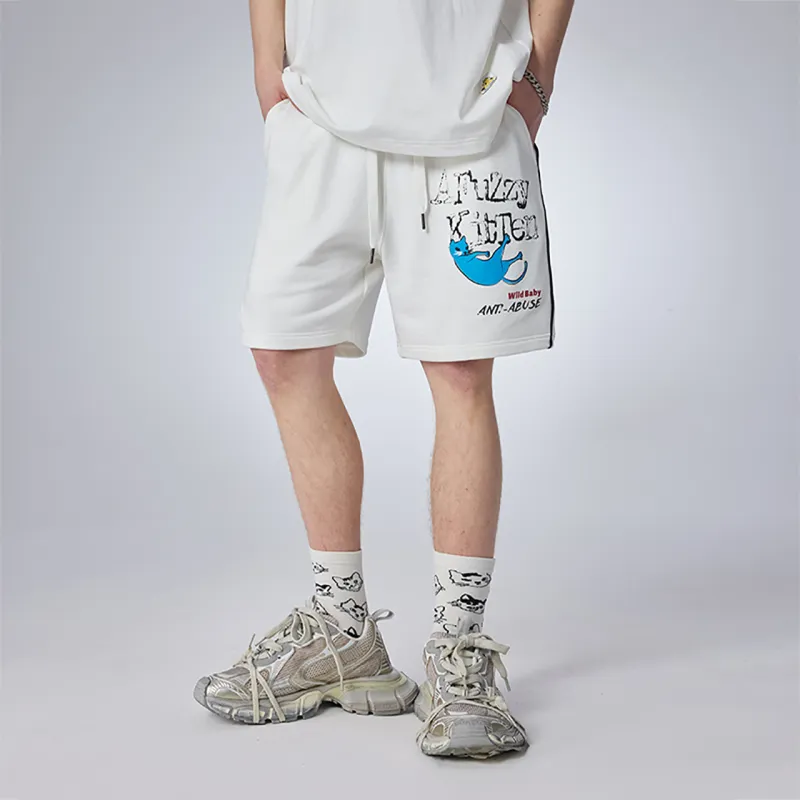Guuka Casual Shorts Men White-4