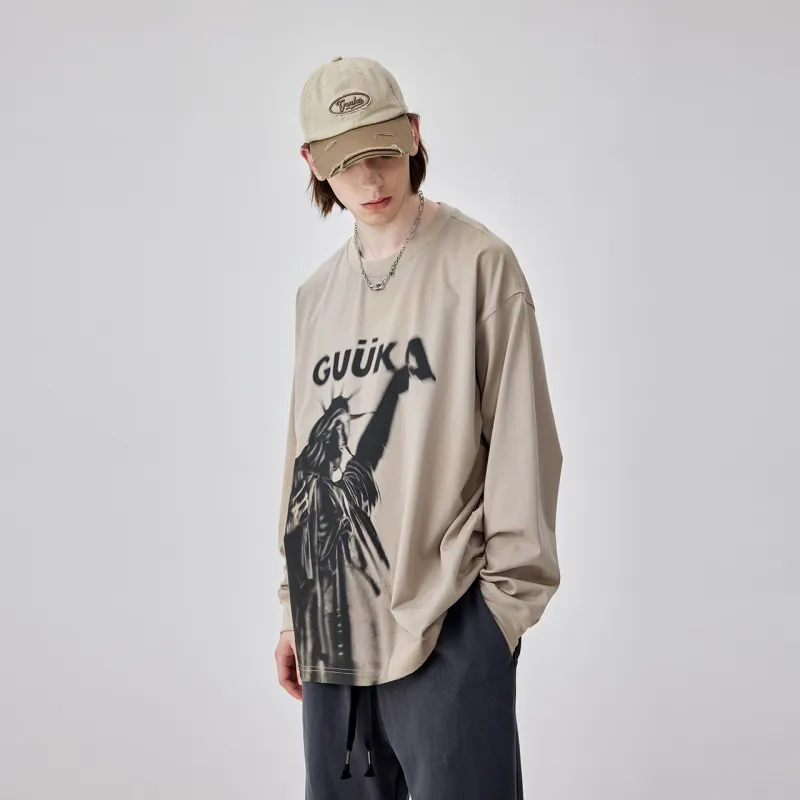 Guuka T Shirts Unisex 2 Pack Light Apricot+Dark Gray-3